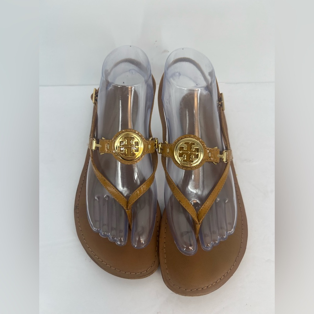 RARE Tory Burch Ali Anteka Tan Leather Sandals